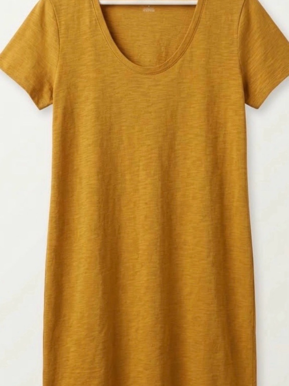 Universal Thread Mustard Scoop Neck Short Sleeve Mini Dress